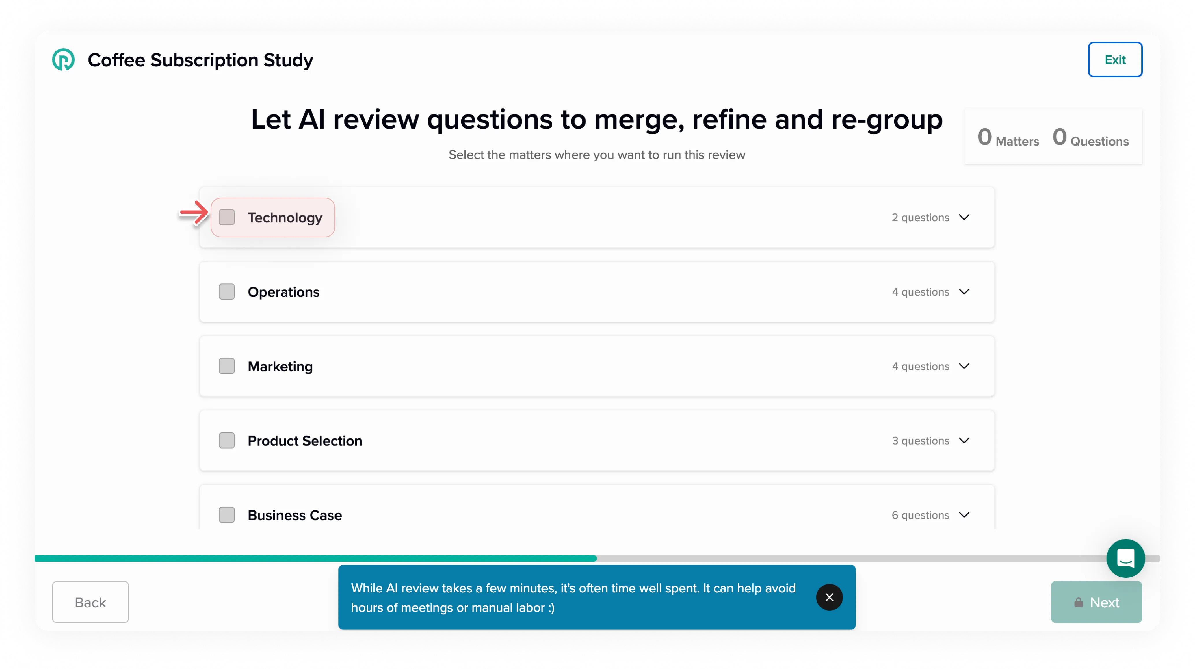 AI review processing