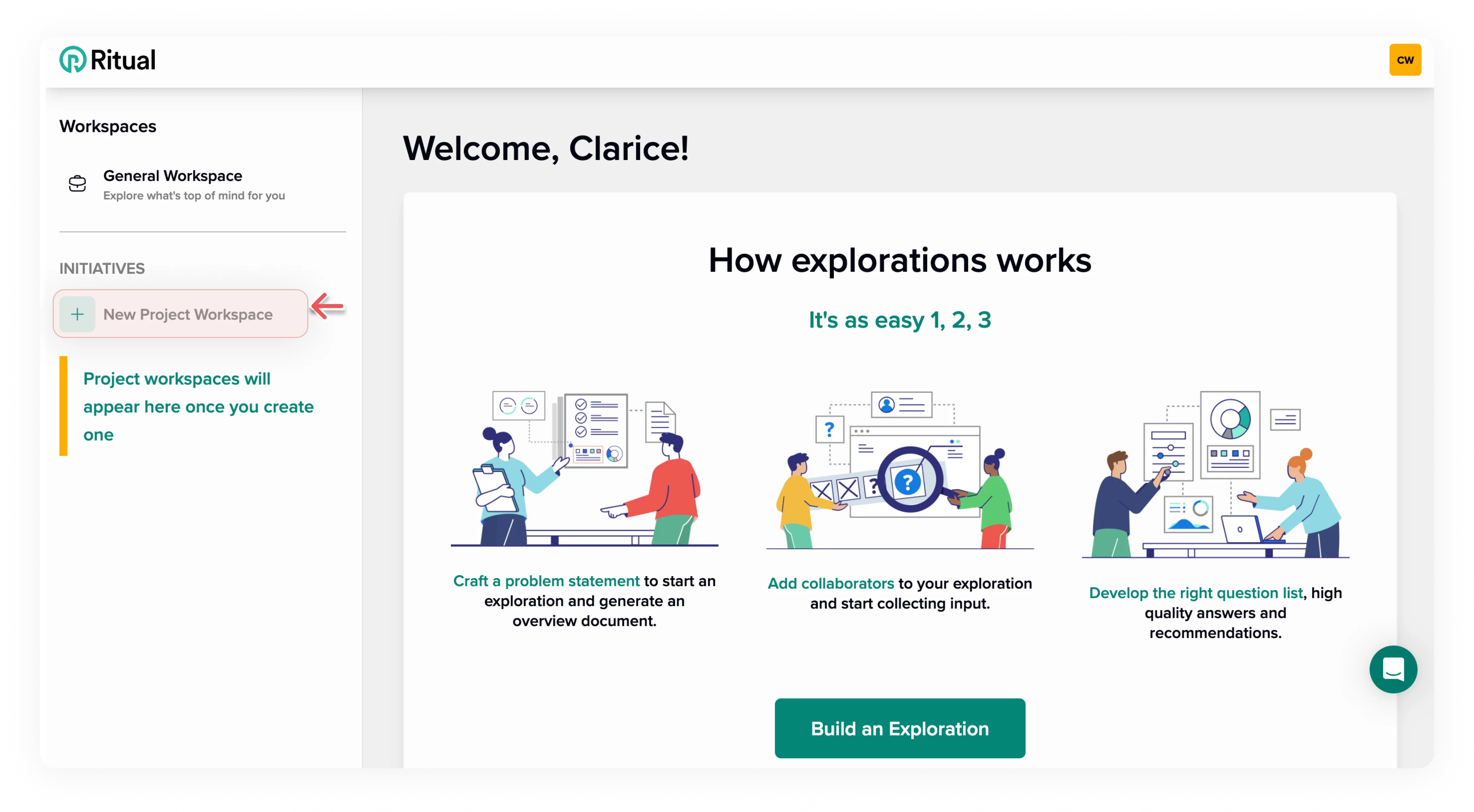 Add new project workspace