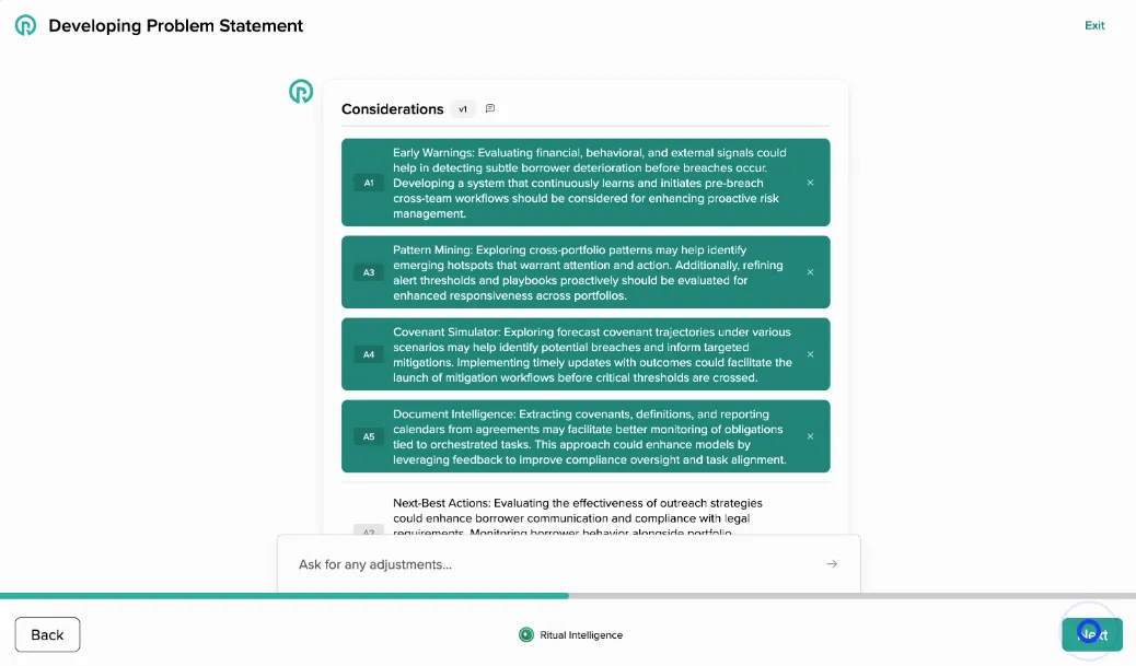 Select the most relevant considerations for your exploration Pick Considerations