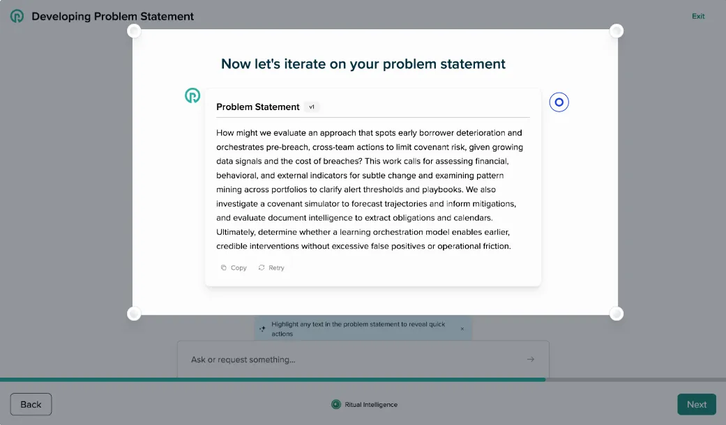 Review and iterate on your problem statement Review Problem Statement